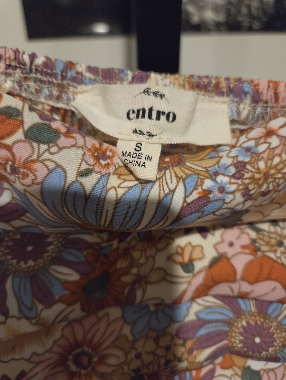 #22 entro Multi-Color Floral Square-Neck Blouse - Picture 3 of 3